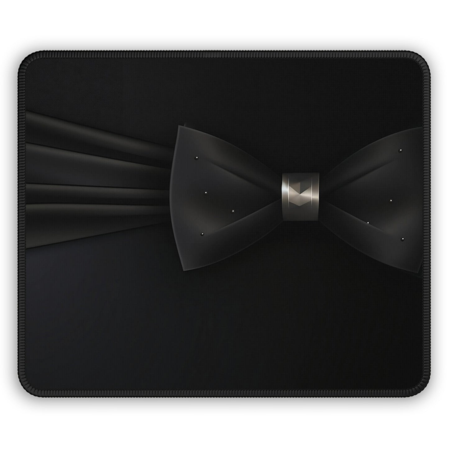 Elegant Black Bow Tie Mouse Pad