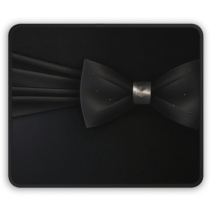 Elegant Black Bow Tie Mouse Pad