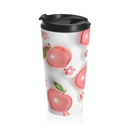 Just Peachy Pink Peach Stainless Steel Travel Mug