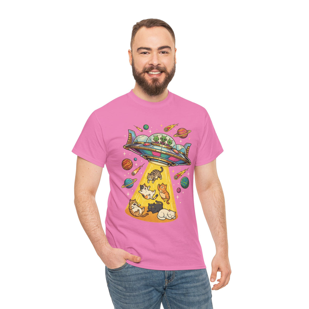 Alien Cat Abduction T-Shirt