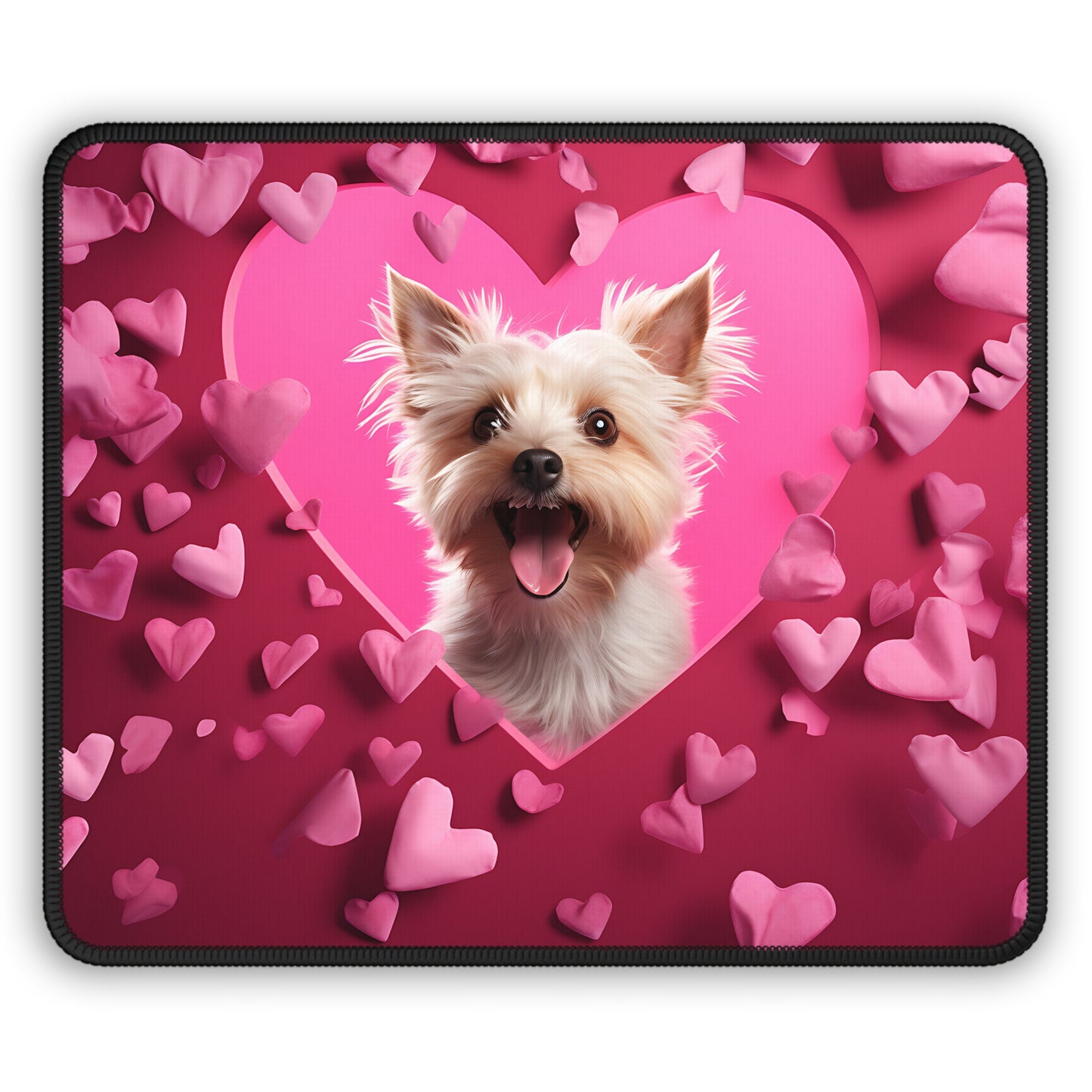 Puppy Love Hearts 2 Mouse Pad