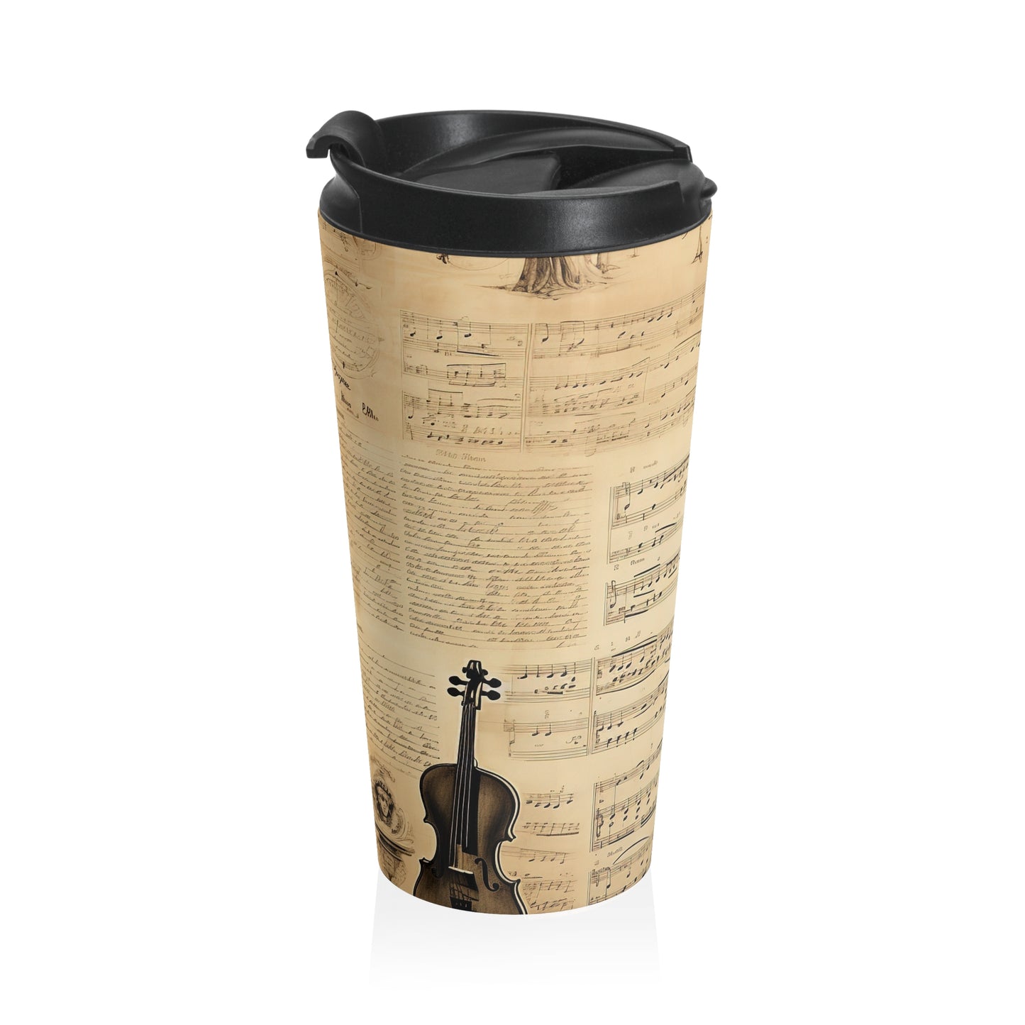 Antique Music Score Travel Mug