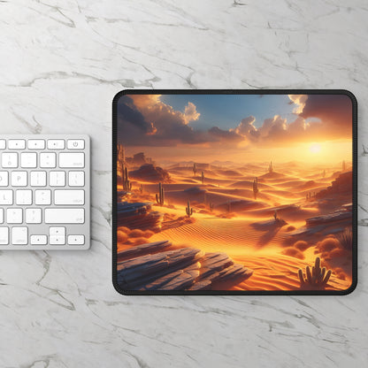 Golden Desert Sunset Mouse Pad