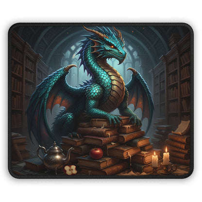 Arcane Library Dragon Mouse Pad