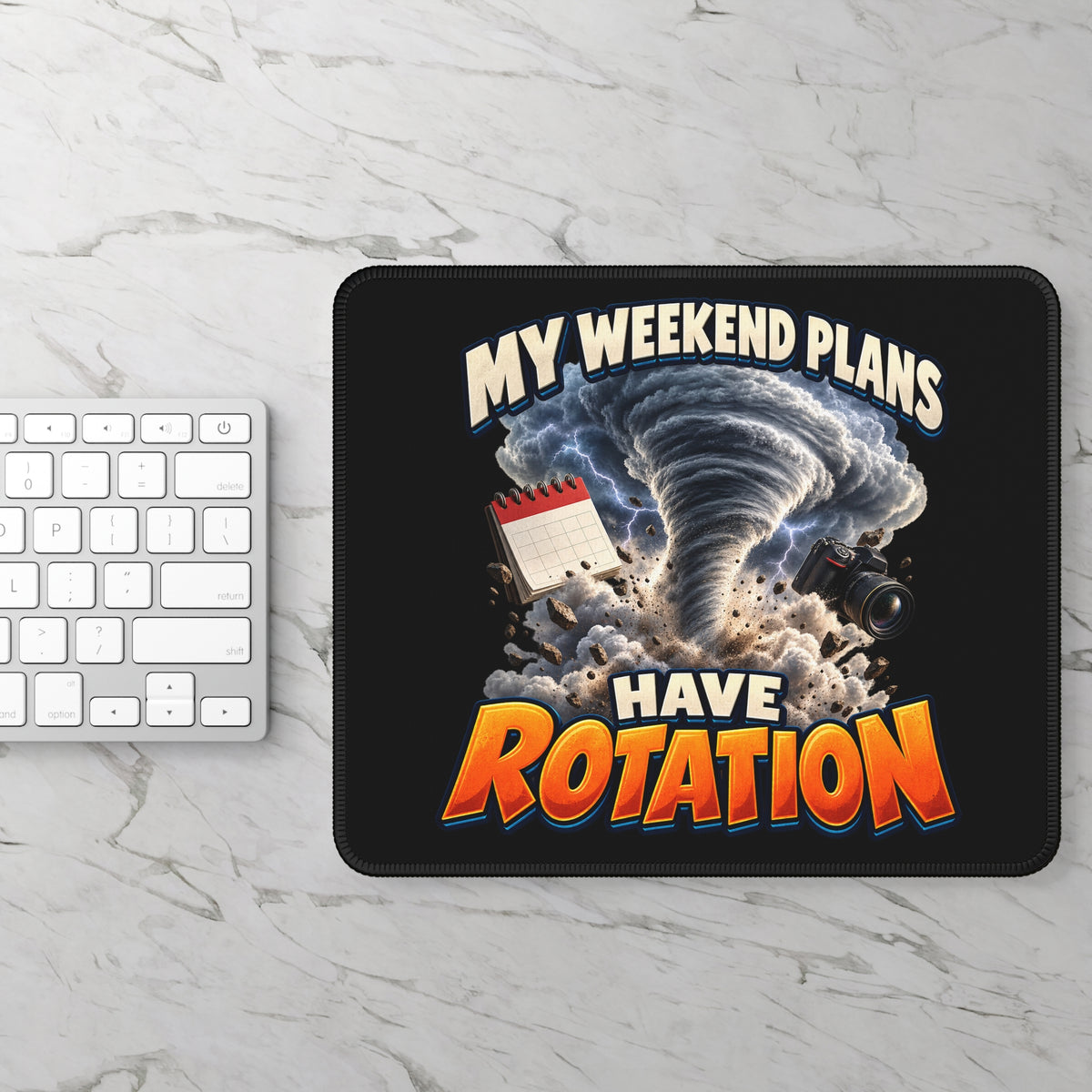 My Weekend Plans Have Rotation Mouse Pad