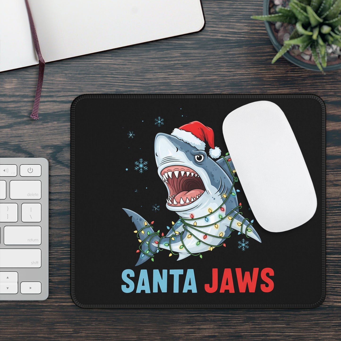 Santa Jaws Mouse Pad