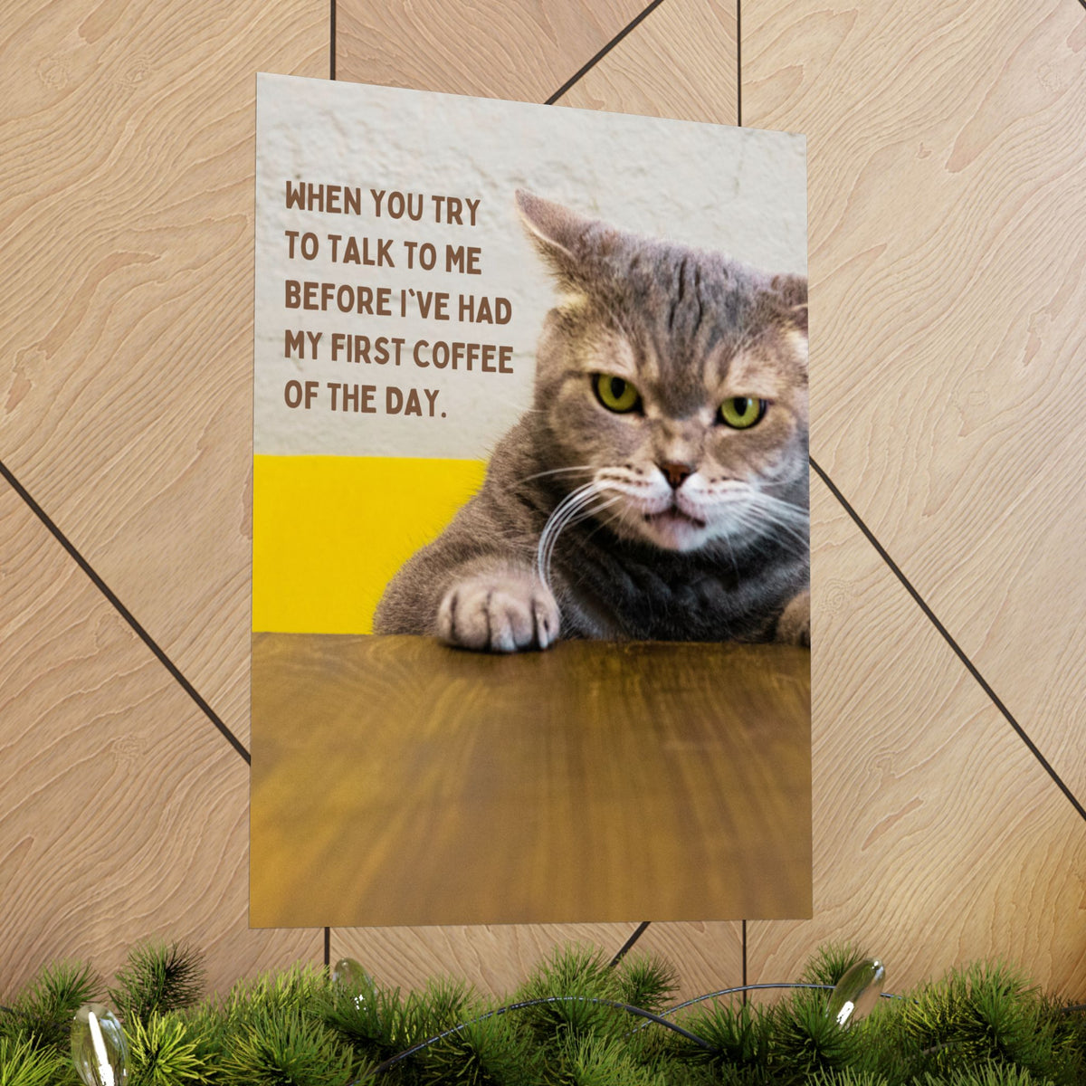 Before My First Coffee Grumpy Cat Matte Poster