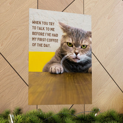 Before My First Coffee Grumpy Cat Matte Poster