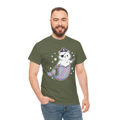Pirate Mermaid Cat T-Shirt