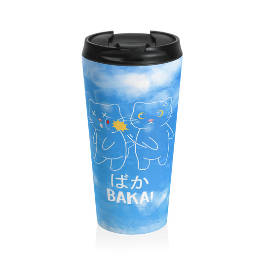 Baka Cats Stainless Steel Travel Mug – 15oz