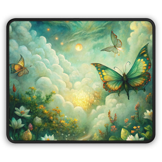 Moonlit Butterfly Dream Mouse Pad