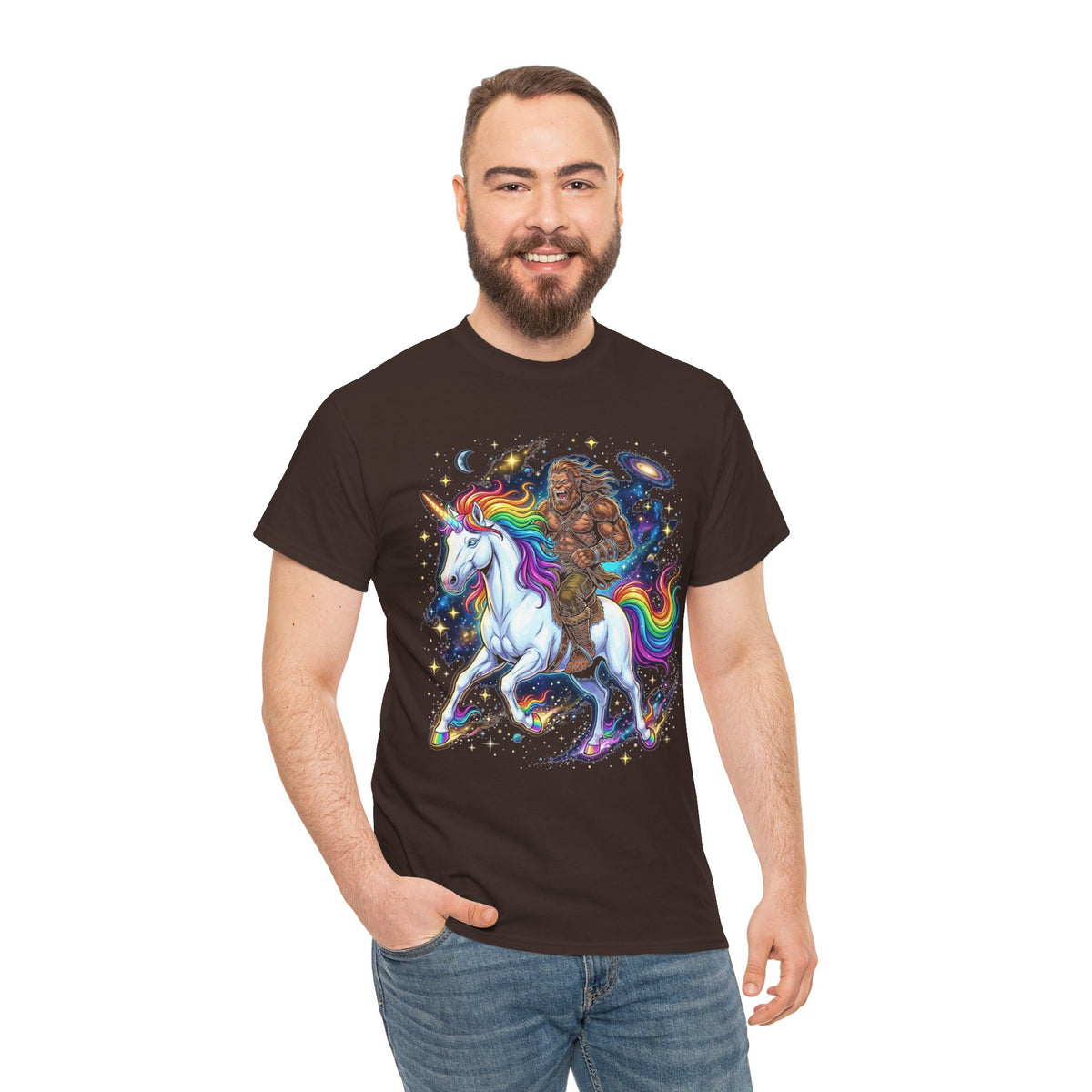 Bigfoot Riding a Unicorn T-Shirt