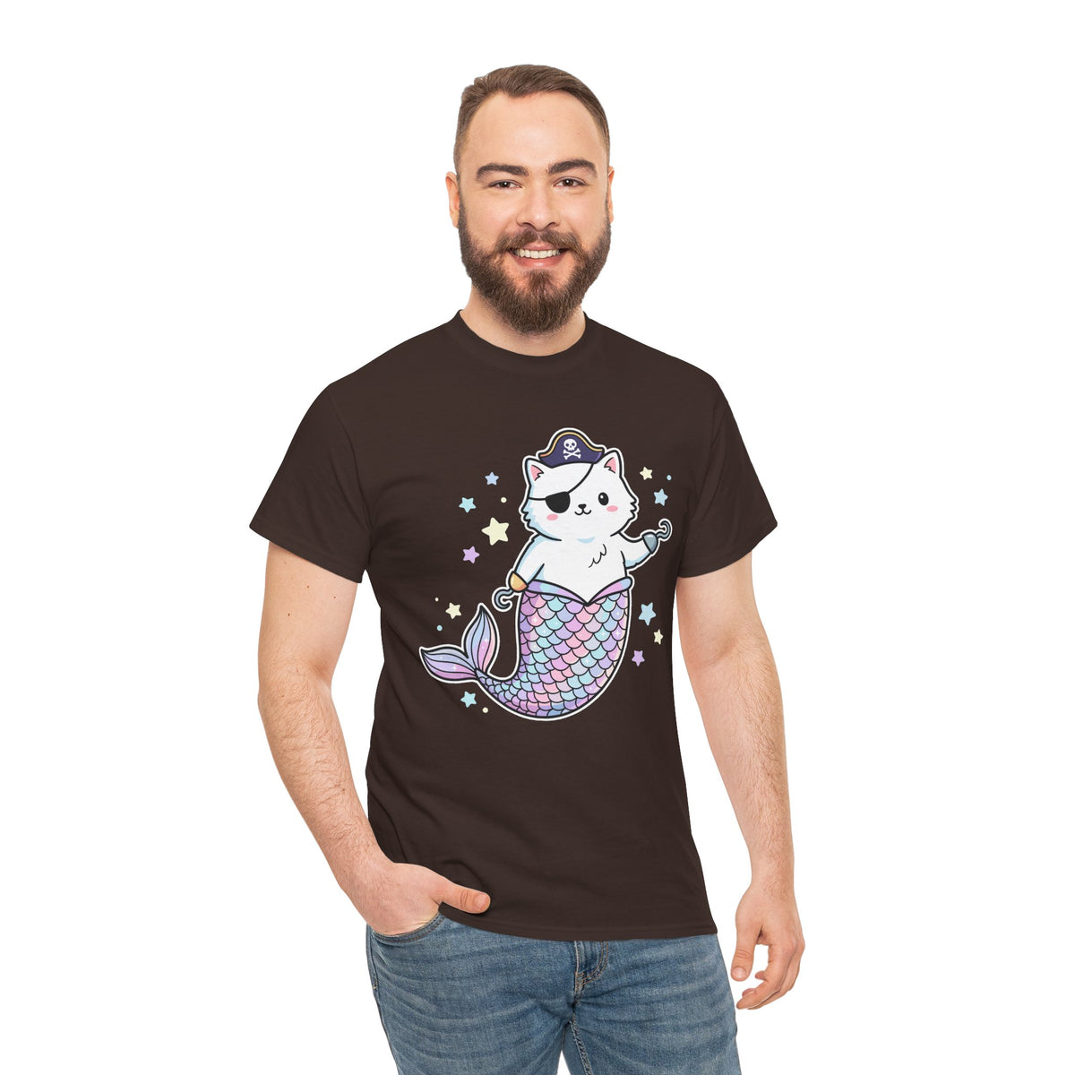 Pirate Mermaid Cat T-Shirt