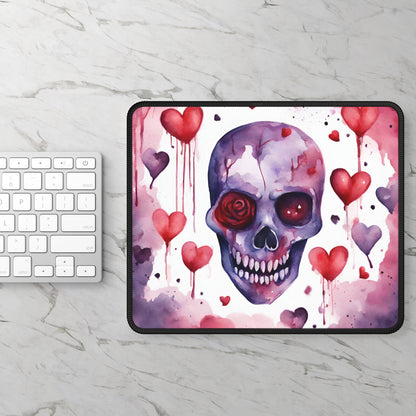 Gothic Skull & Hearts Mouse Pad