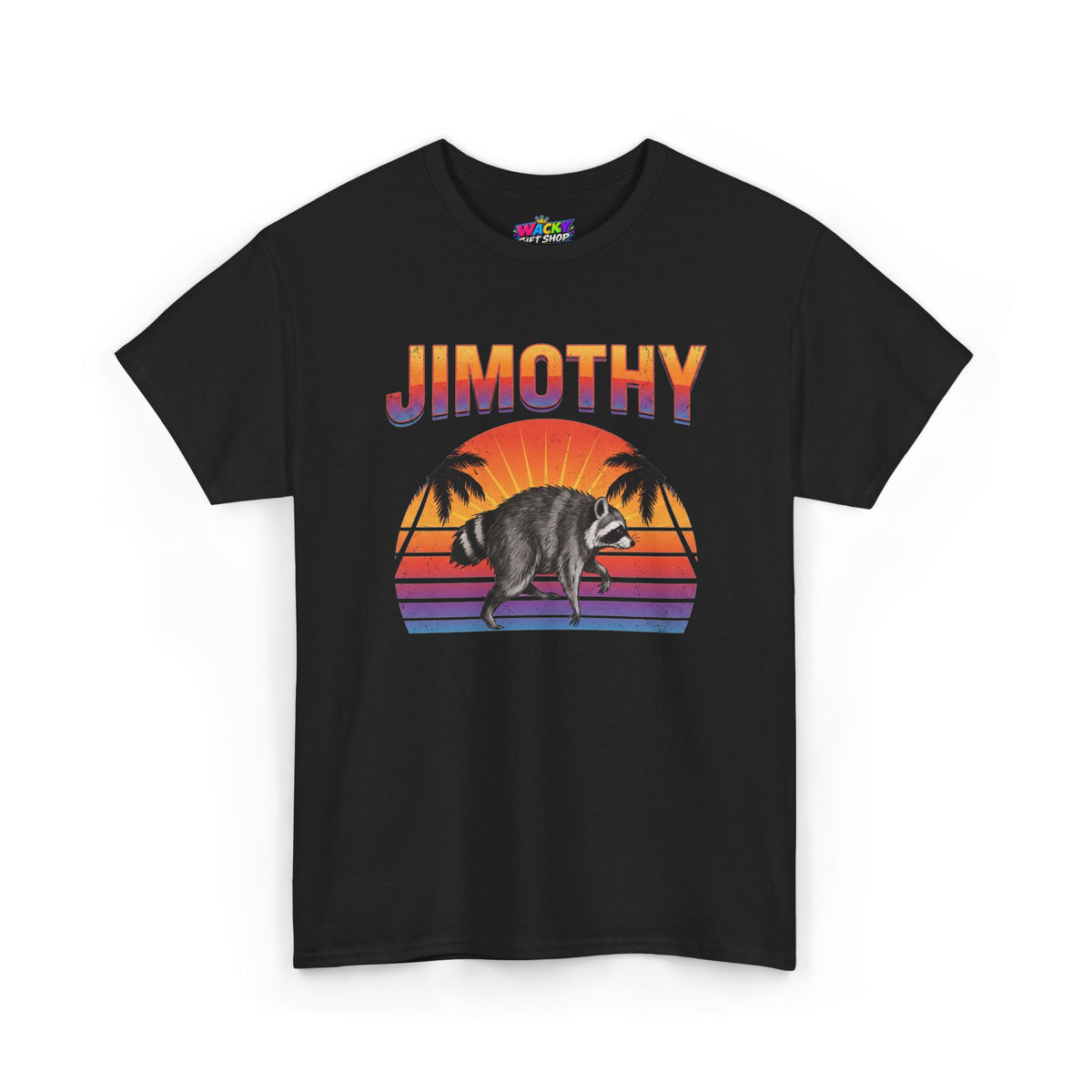 Jimothy Retro Sunset Raccoon T-Shirt