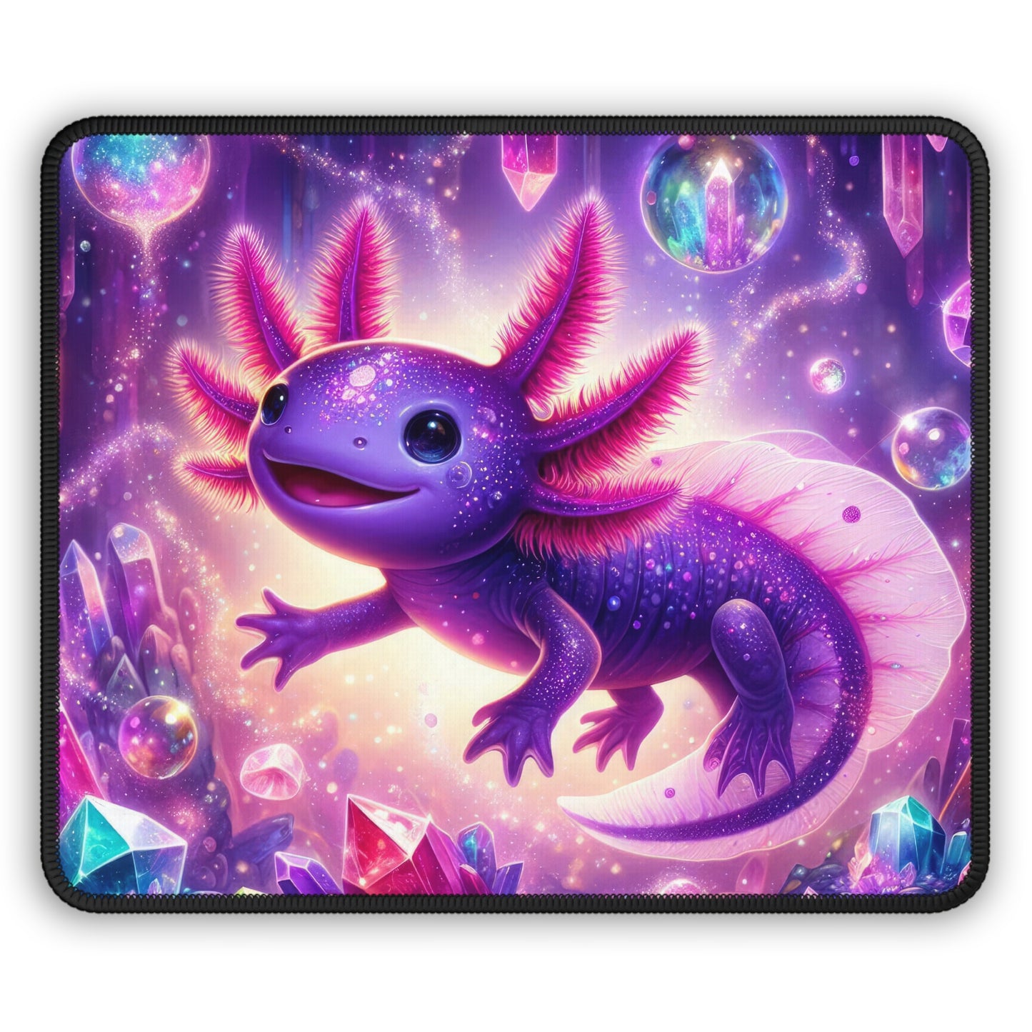 Cosmic Galaxy Axolotl Mouse Pad