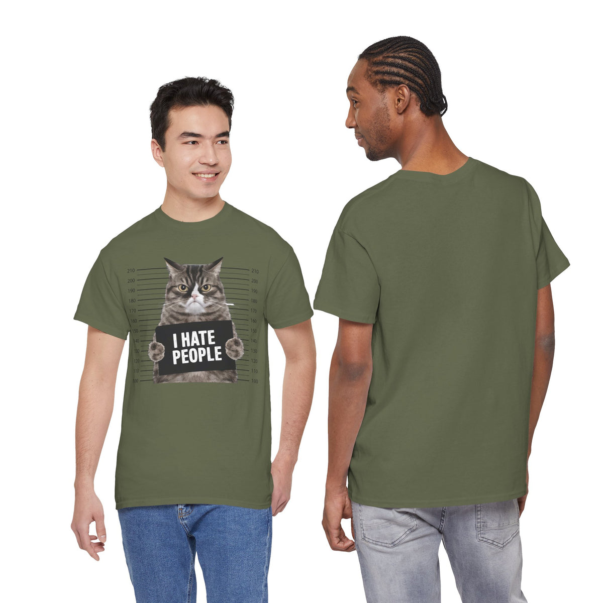 I Hate People Cat Mugshot T-Shirt