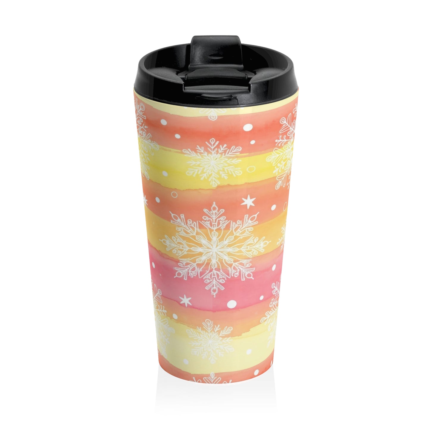 Sunset Snowflake Travel Mug