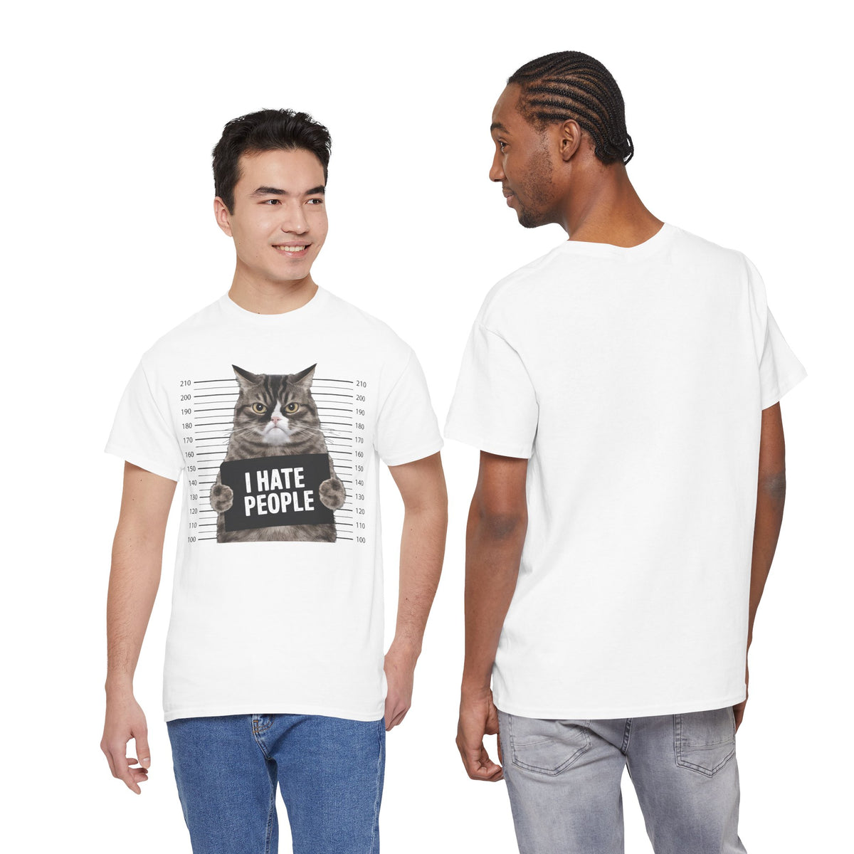 I Hate People Cat Mugshot T-Shirt
