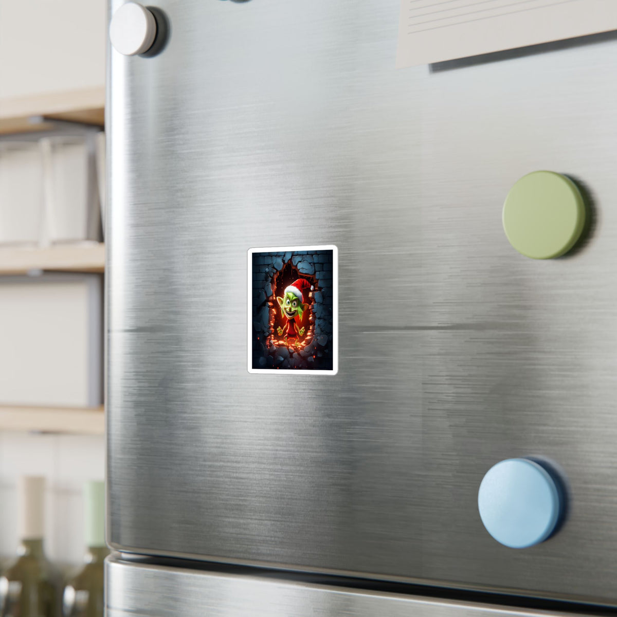 Christmas Wall Goblin Kiss-Cut Vinyl Sticker