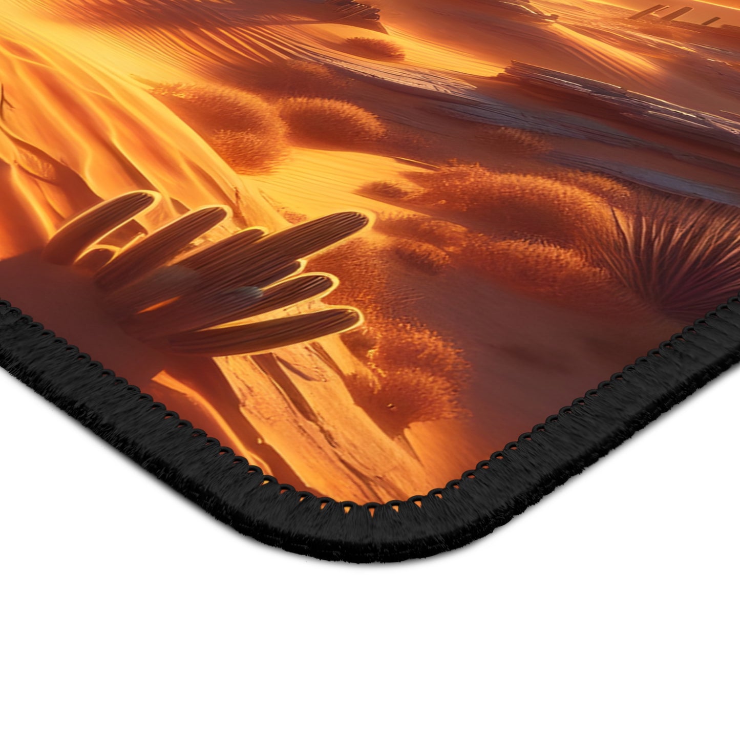 Golden Desert Sunset Mouse Pad