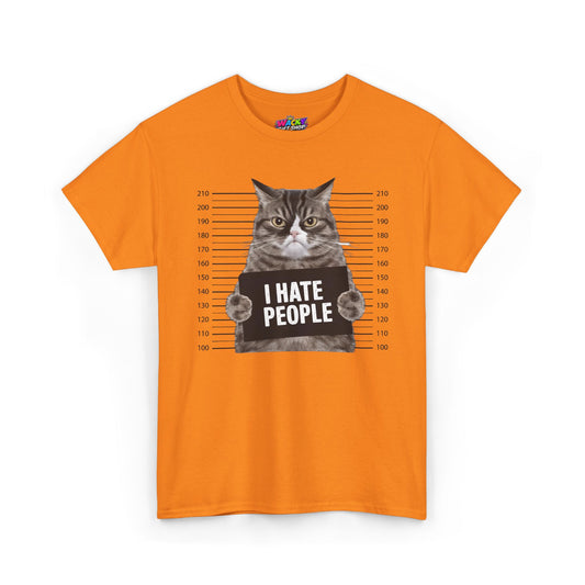 I Hate People Cat Mugshot T-Shirt