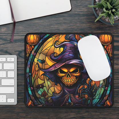 Haunted Witch Skull Mouse Pad