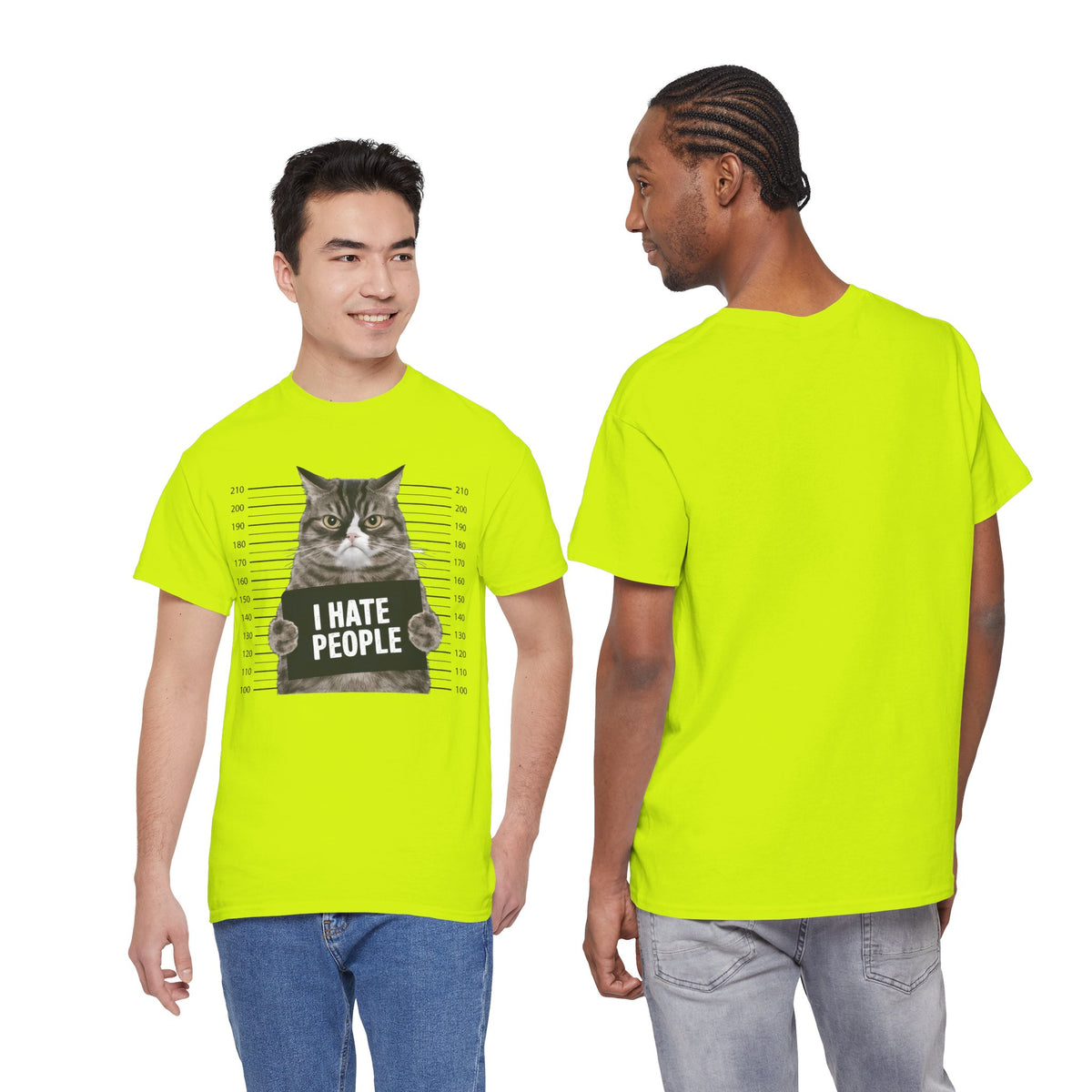 I Hate People Cat Mugshot T-Shirt