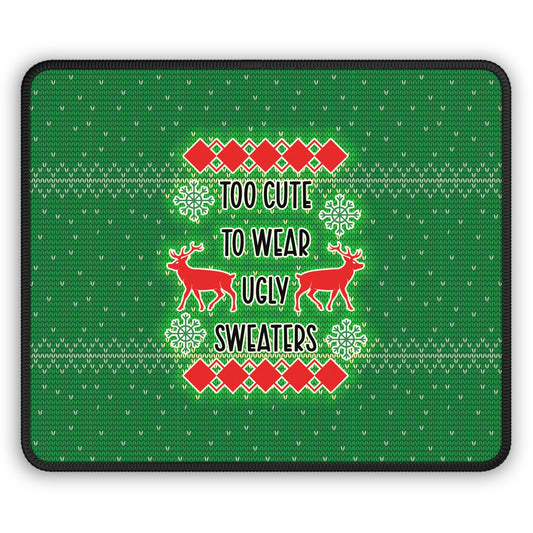 Too Cute Ugly Sweater Mouse Pad