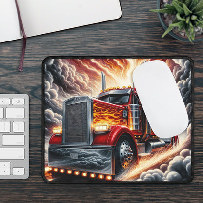 Blazing Big Rig Mouse Pad