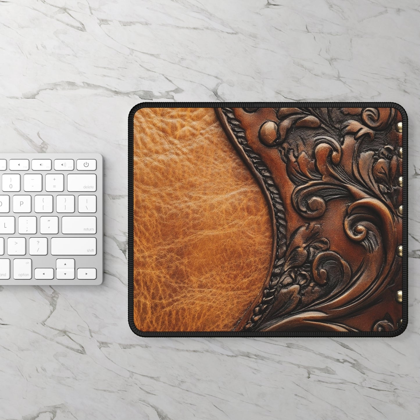 Tooled Leather Western Mouse Pad
