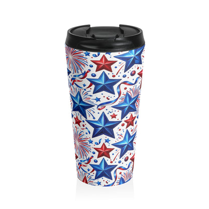 Stars, Stripes & Fireworks Stainless Steel Travel Mug