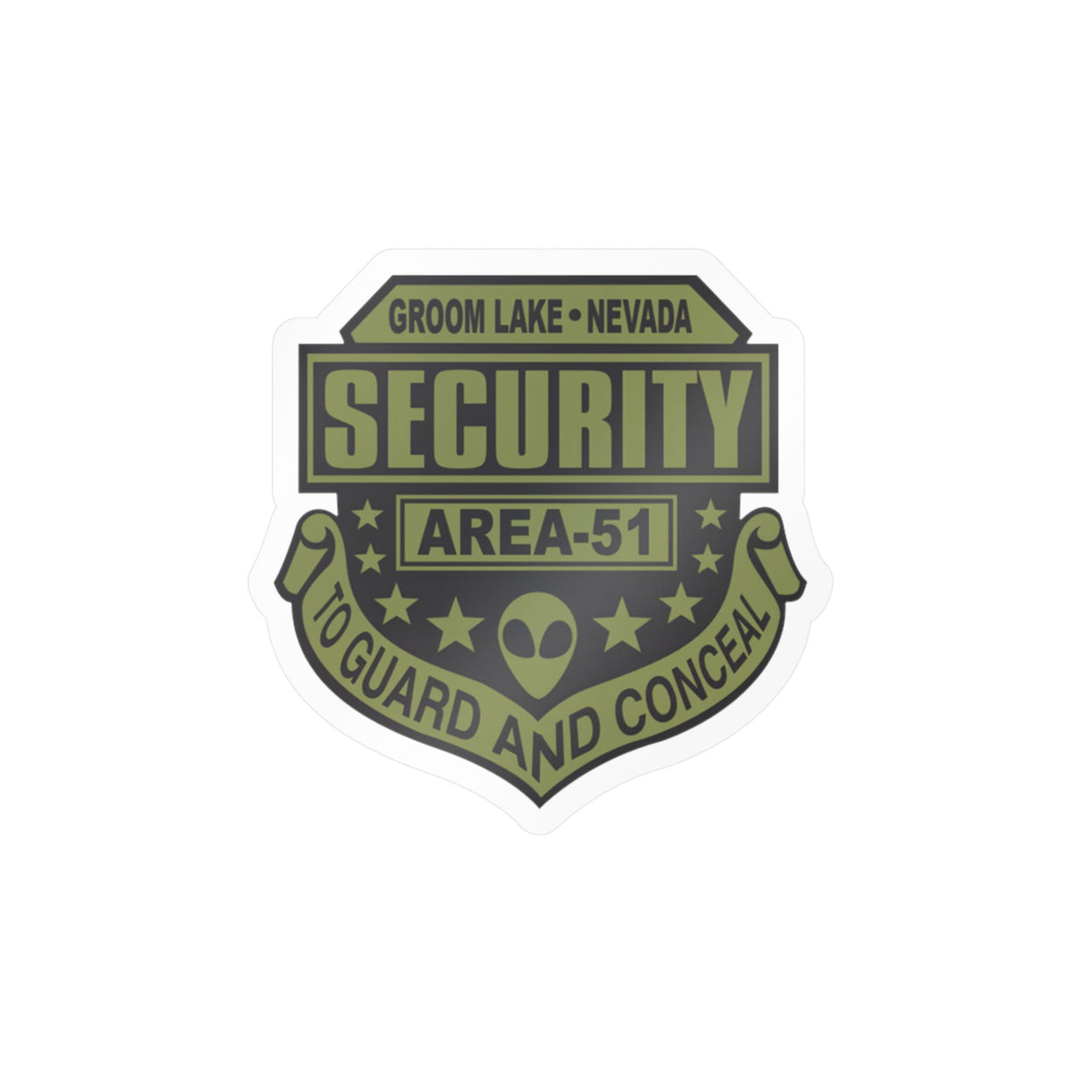 Area 51 Security Badge Kiss-Cut Vinyl Sticker
