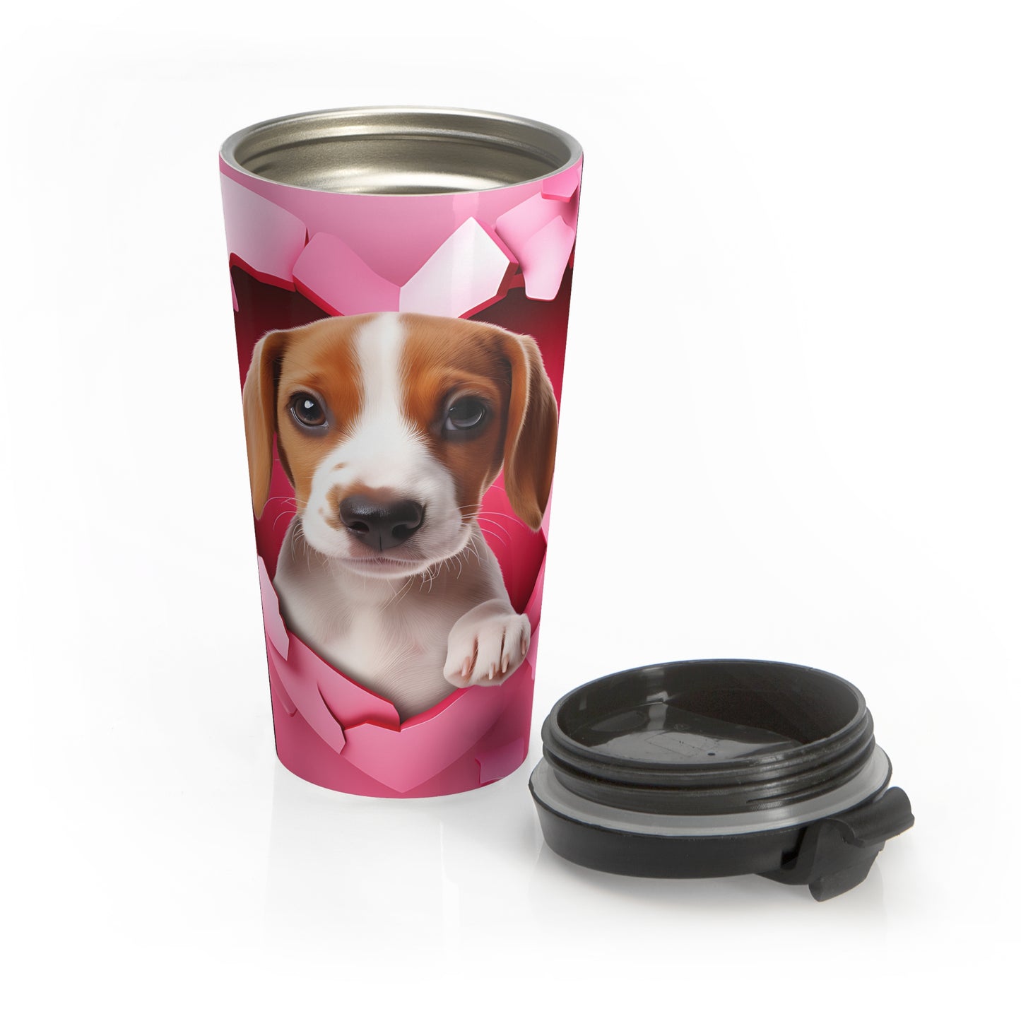 Valentine Peek Pup Travel Mug