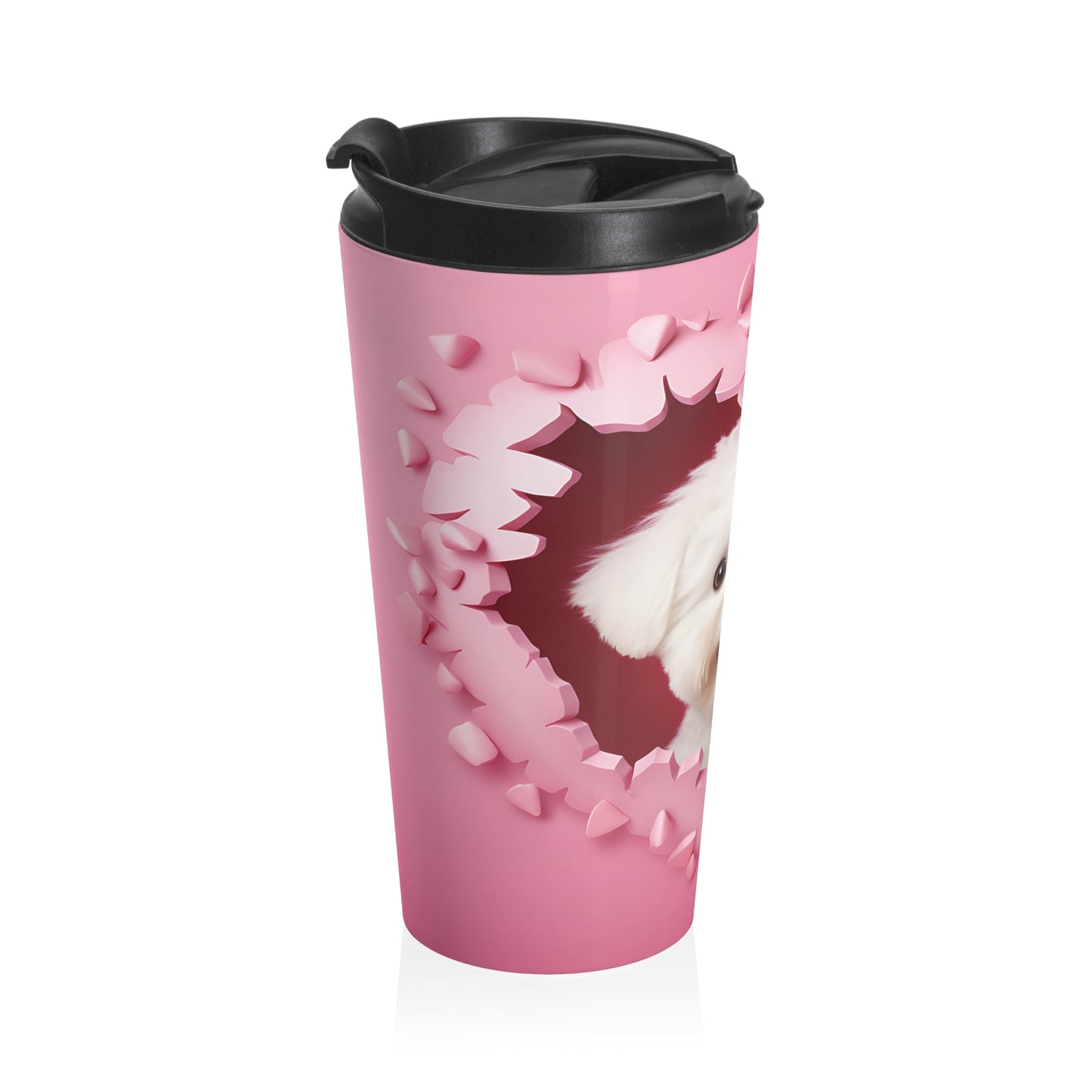 Sweet Peek Maltese Travel Mug