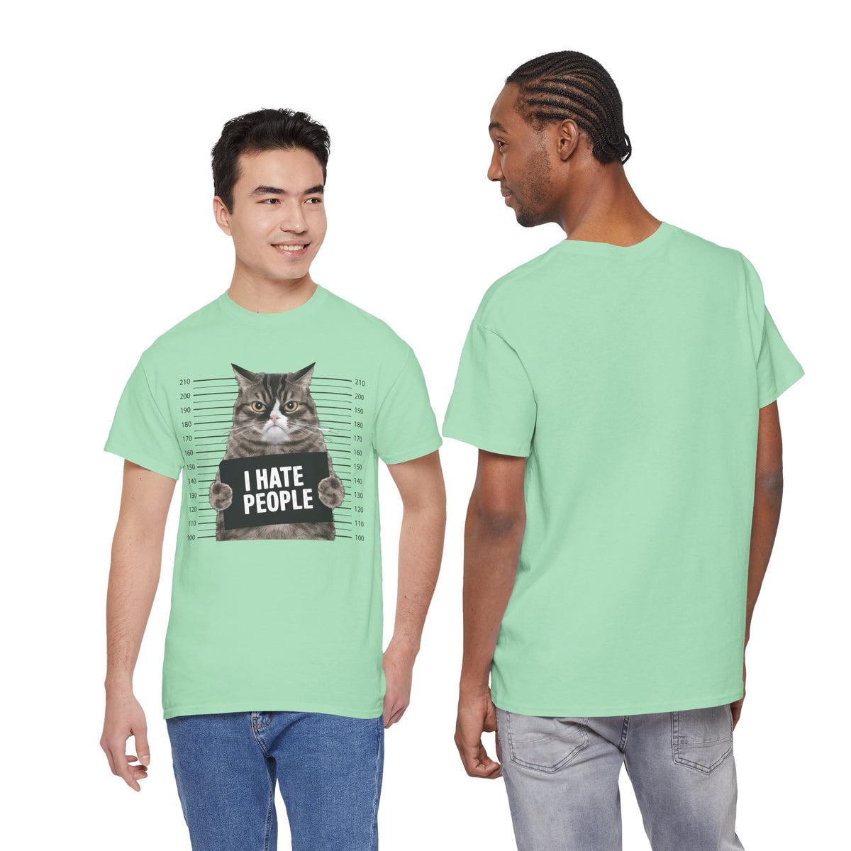 I Hate People Cat Mugshot T-Shirt