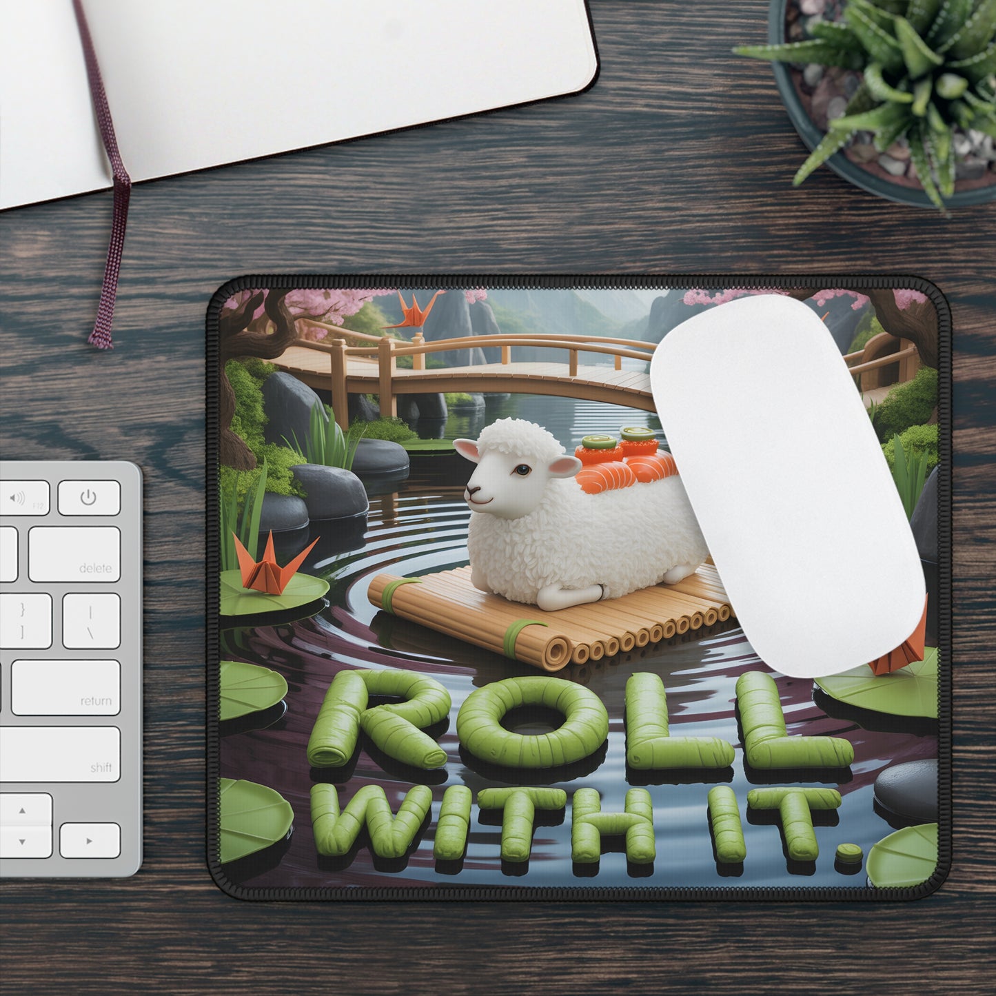 Roll With It Sheep Mouse Pad