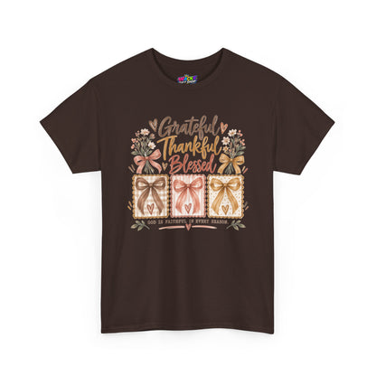 Grateful Thankful Blessed Christian T-Shirt