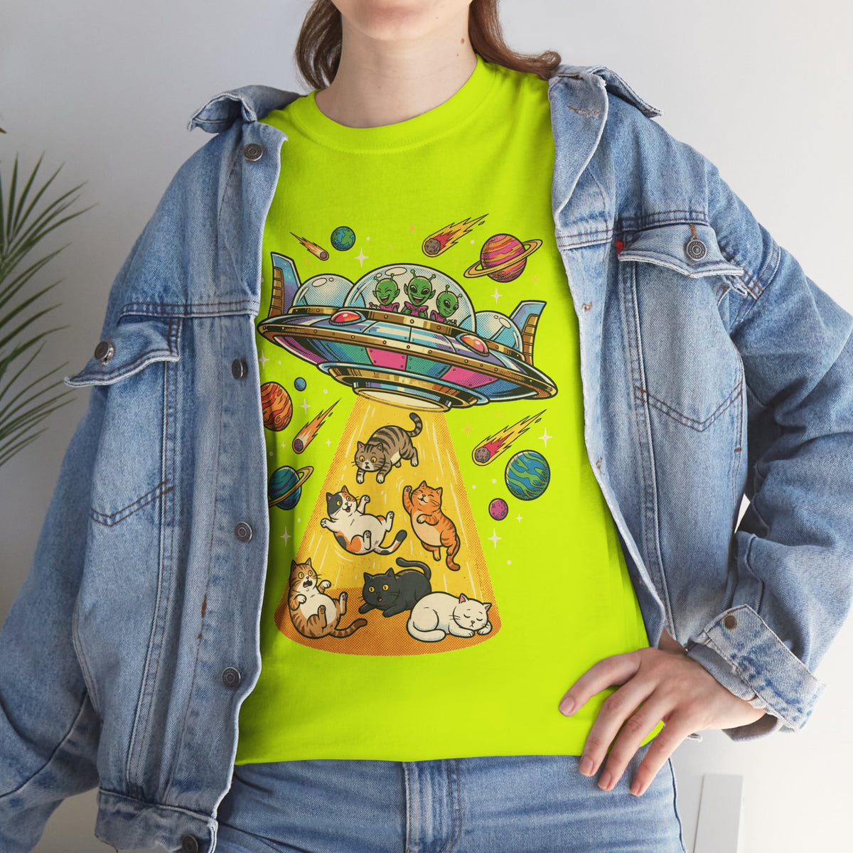 Alien Cat Abduction T-Shirt