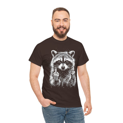 Rude Raccoon Middle Finger T-Shirt
