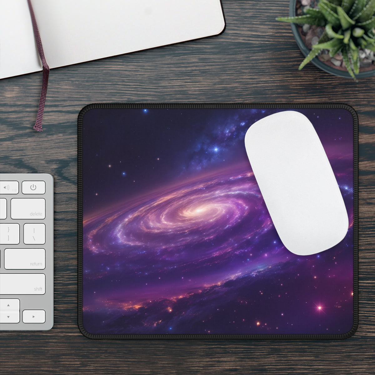 Purple Galaxy Mouse Pad