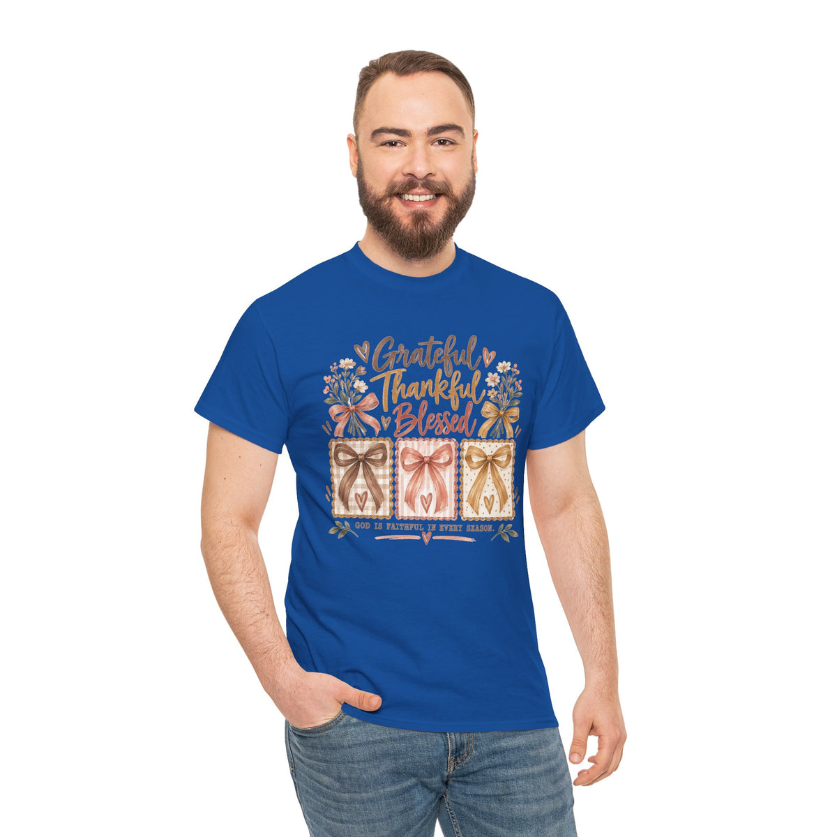 Grateful Thankful Blessed Christian T-Shirt