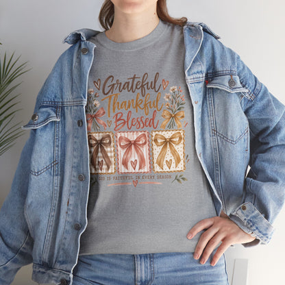 Grateful Thankful Blessed Christian T-Shirt