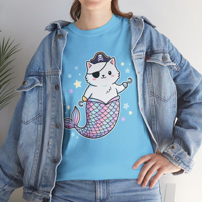 Pirate Mermaid Cat T-Shirt