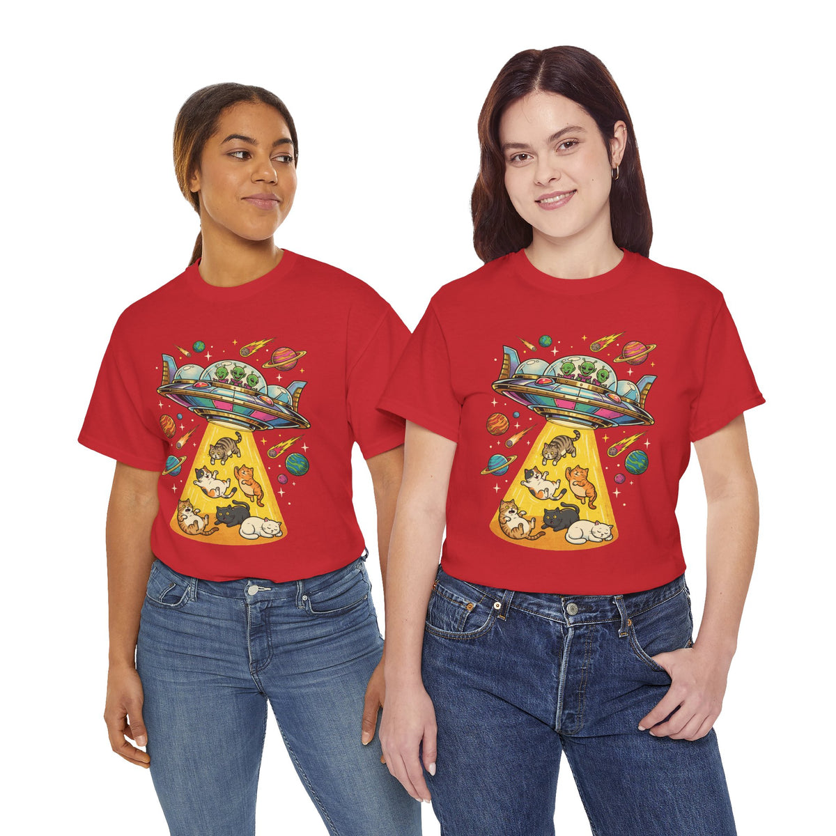 Alien Cat Abduction T-Shirt
