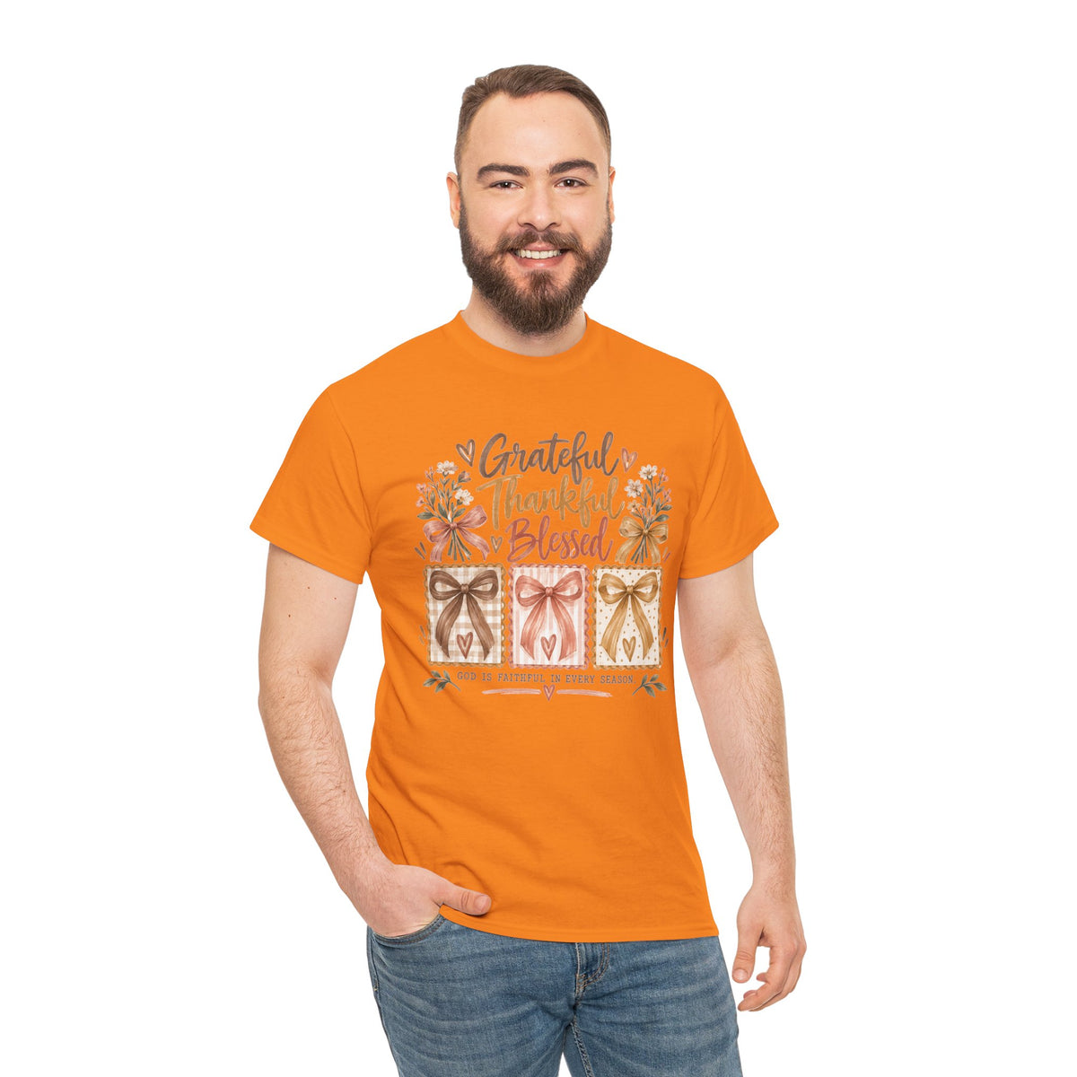 Grateful Thankful Blessed Christian T-Shirt