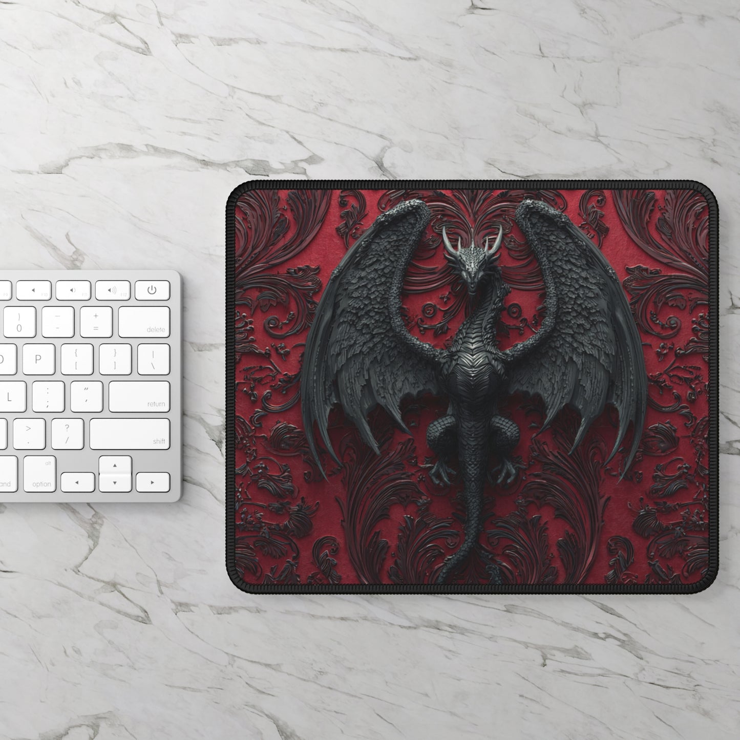 Obsidian Wing Dragon Mouse Pad