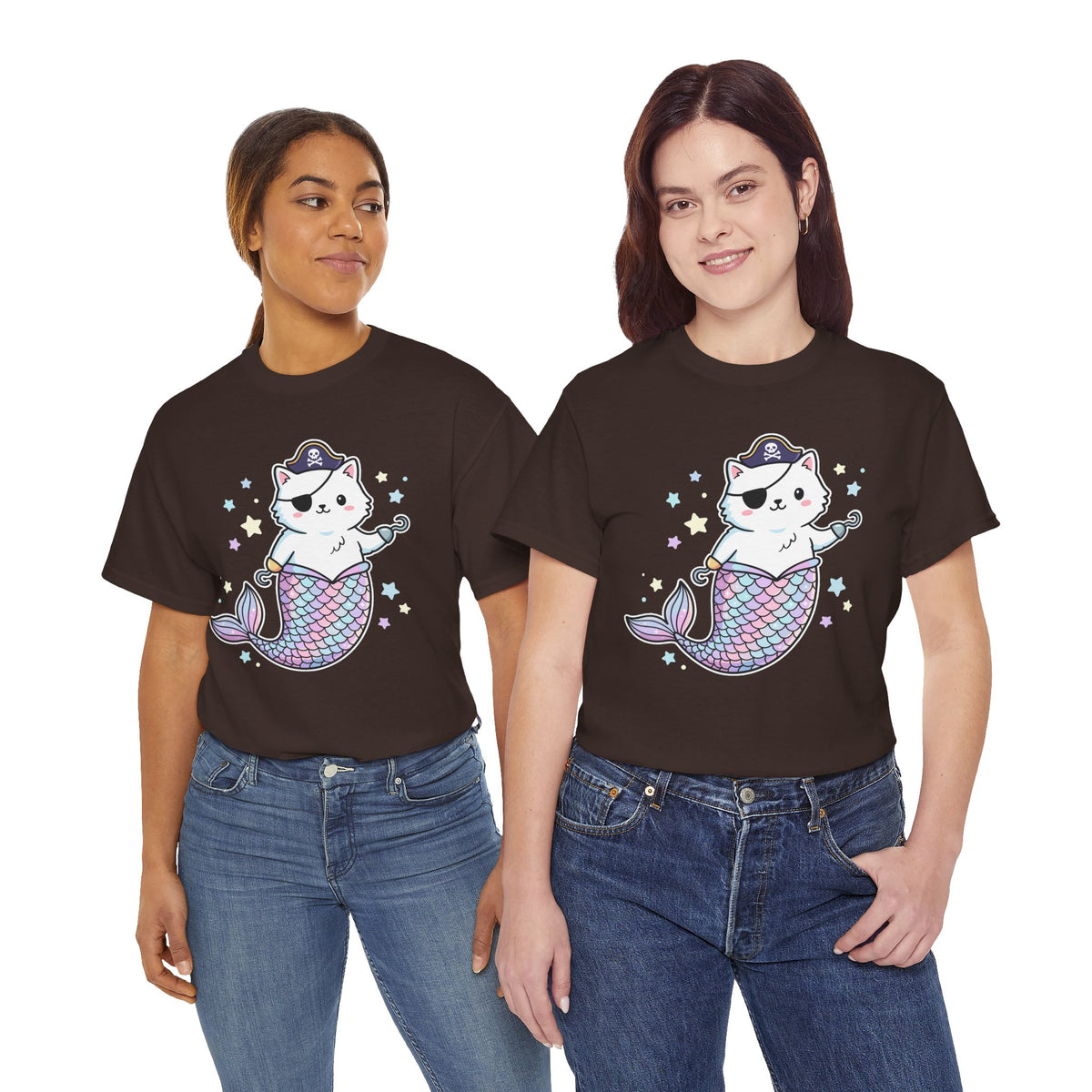 Pirate Mermaid Cat T-Shirt