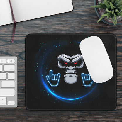 Cyber Gorilla Mouse Pad – 9x7 Neoprene Desk Mat with Futuristic Neon Tech Design