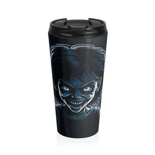 Demonic Grin Stainless Steel Travel Mug – 15oz